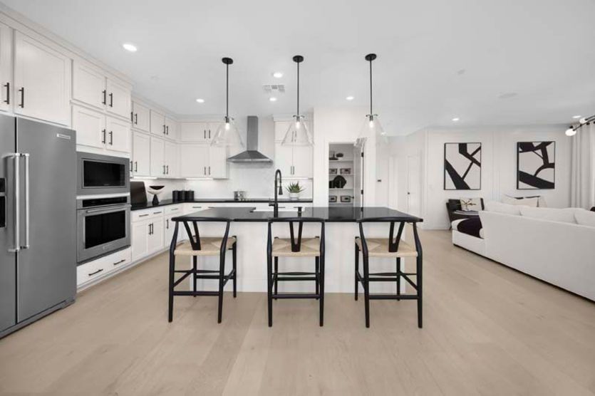 Kitchen with large central island, perfect for entertaining