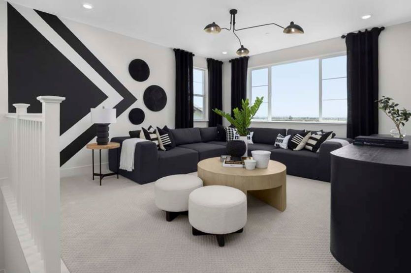 Light filled second level loft, perfect place for family movie night
