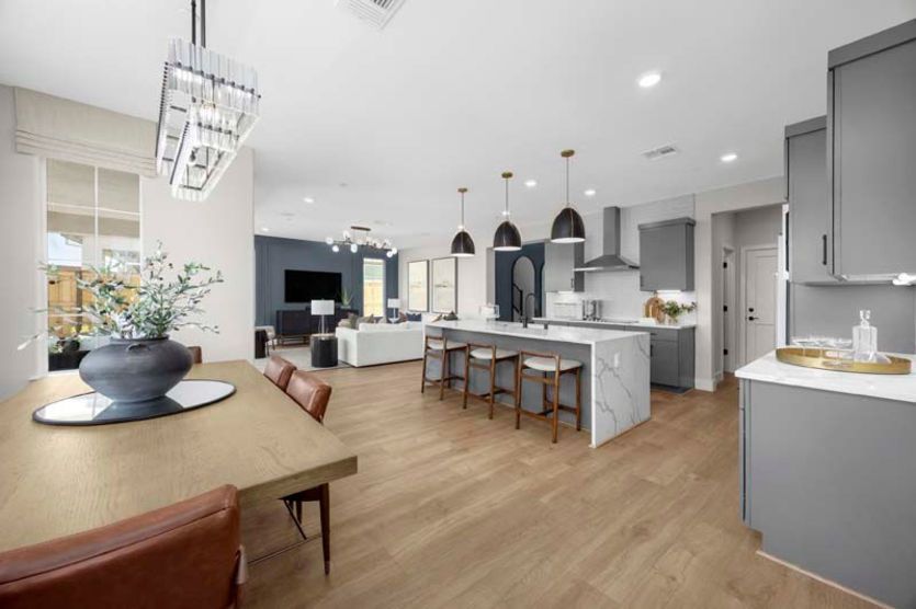 Cafe area open to kitchen and gathering room