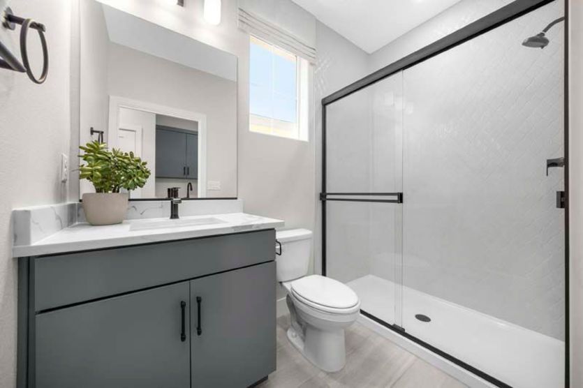 Secondary bath with walk-in shower