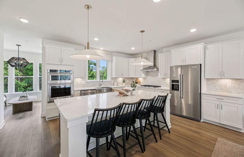 Rear Kitchen with an Oversized Island