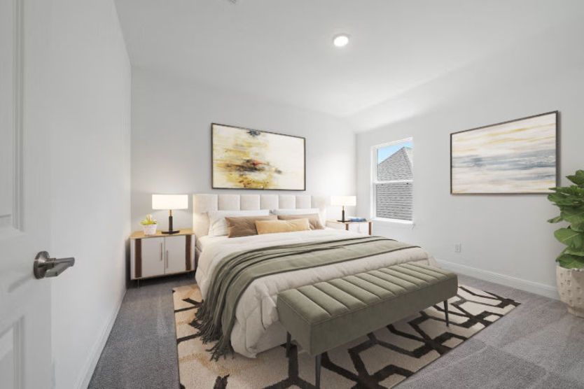 Virtually Staged Secondary Bedroom