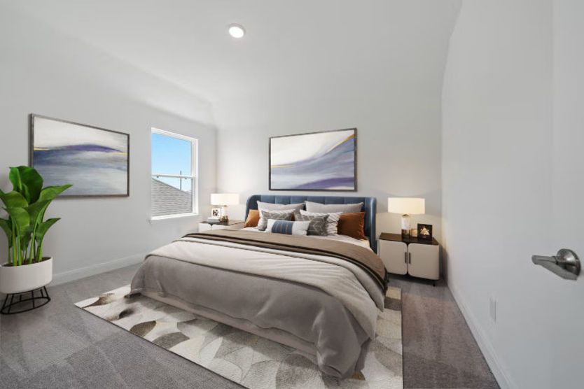 Virtually Staged Secondary Bedroom