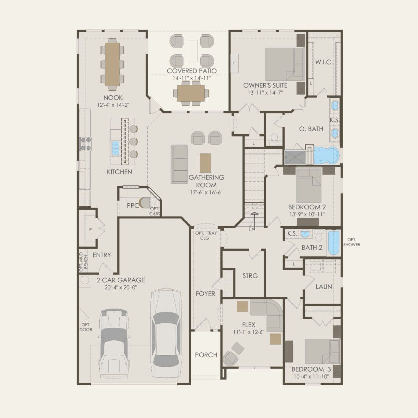 First Floor 3 br / 2 ba