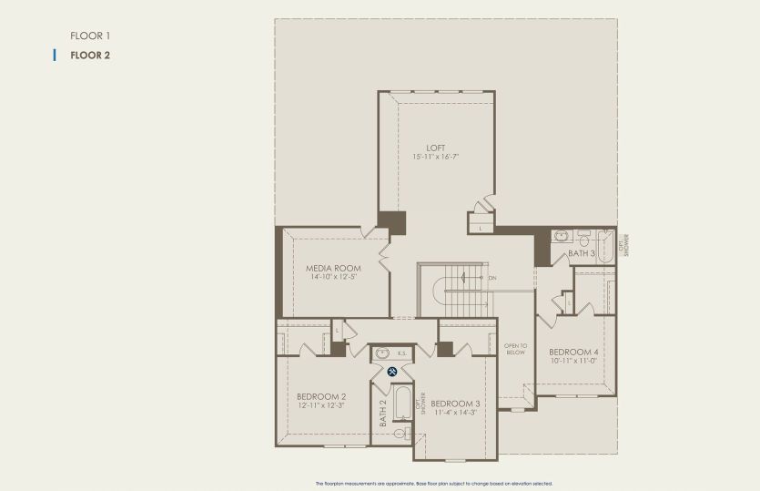 Second Floor 4 br / 3.5 ba