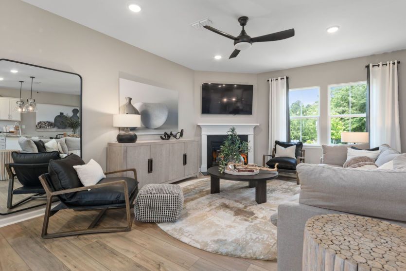 Living Area with Fireplace
