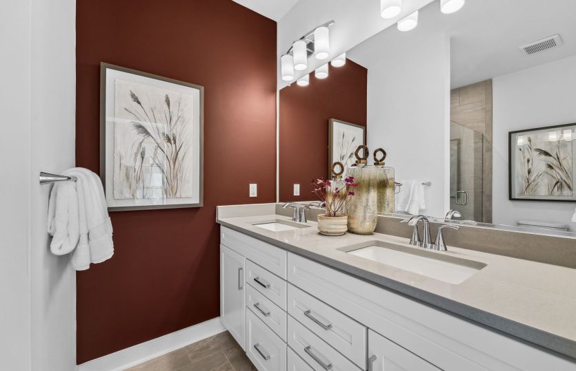 Luxurious Primary Bath with Double Sinks