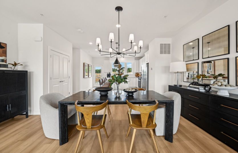 Café Opens to the Gathering Room and Kitchen