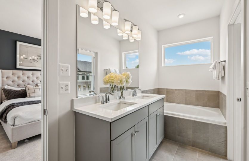 Primary Bath with Double Sinks and Optional Tub