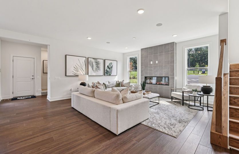 Gathering Room with Optional Electric Fireplace