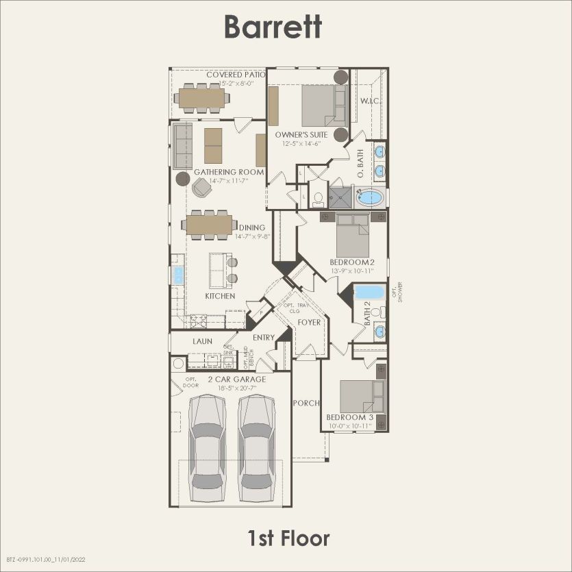 First Floor 3 br / 2 ba