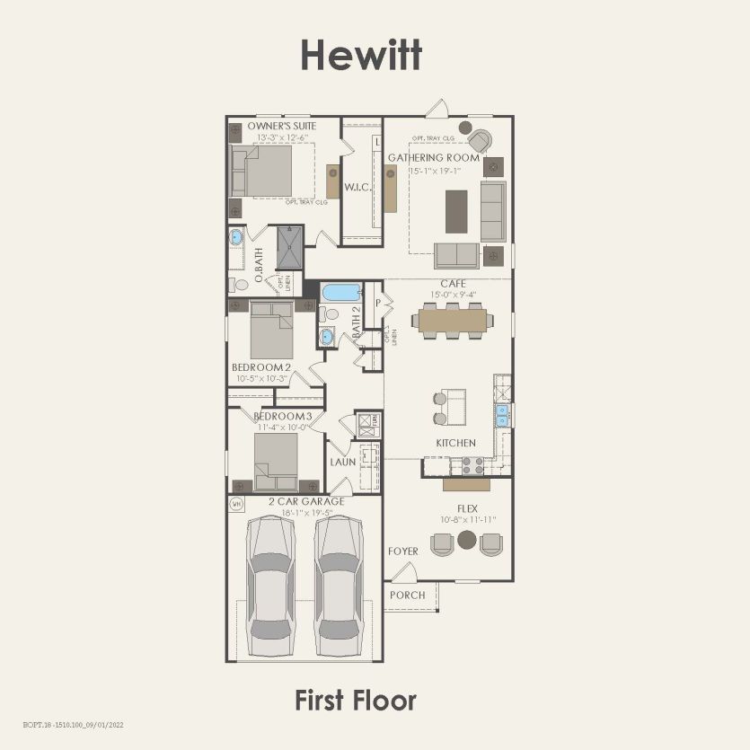 First Floor 3 br / 2 ba