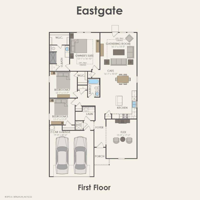 First Floor 3 br / 2 ba
