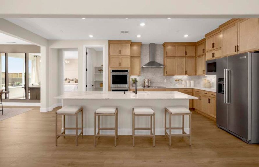 Kitchen with large central island