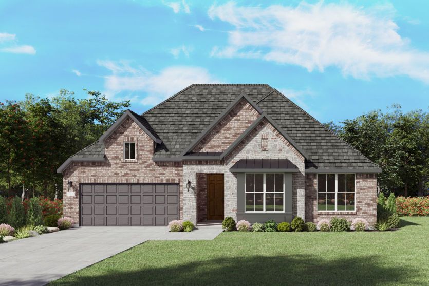 The Boling, a one-story new home design shown with home exterior FC 201