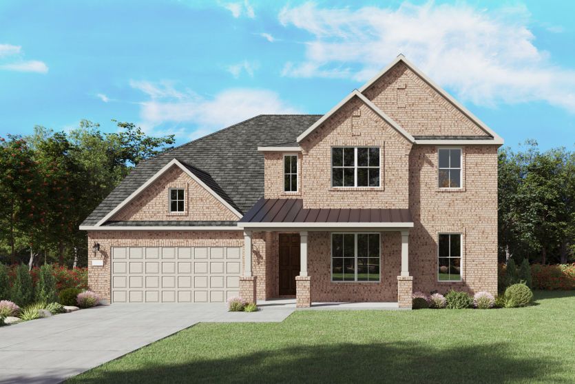 The Electra, a two-story new home design shown with home exterior FC 202