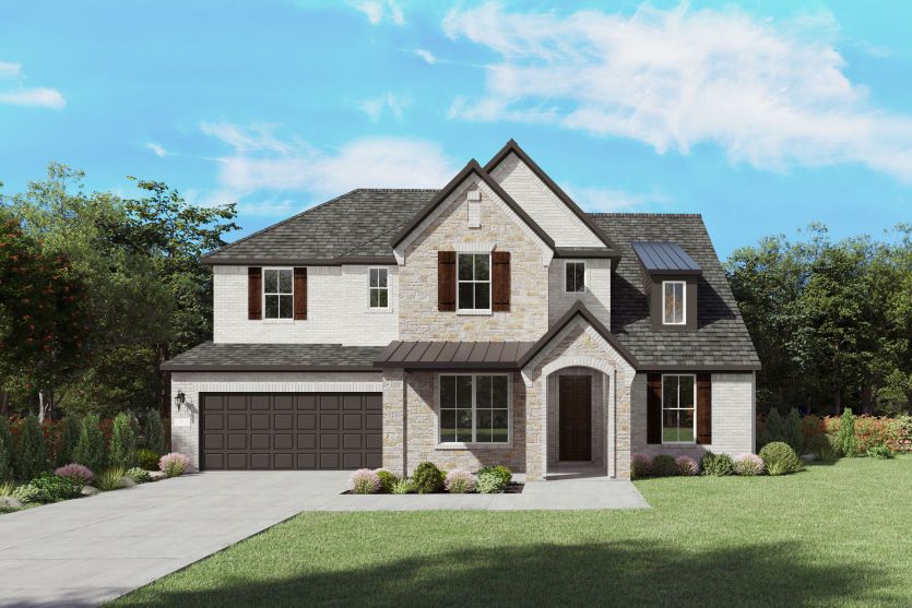 The Ferris, a two-story new home design shown with home exterior FC 201