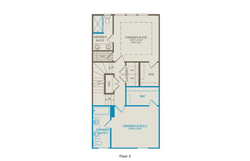 Trenton Floor Plan, Quick Move-In Home, Floor 3