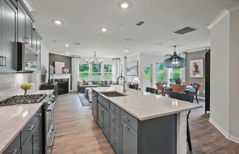 Beautiful Open Kitchen with an Island