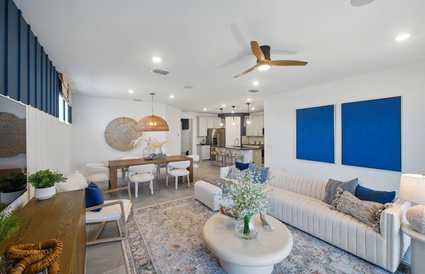 Open Cafe and Gathering Room with recessed lighting