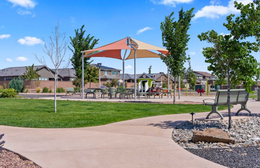 Shaded Picnic Tables