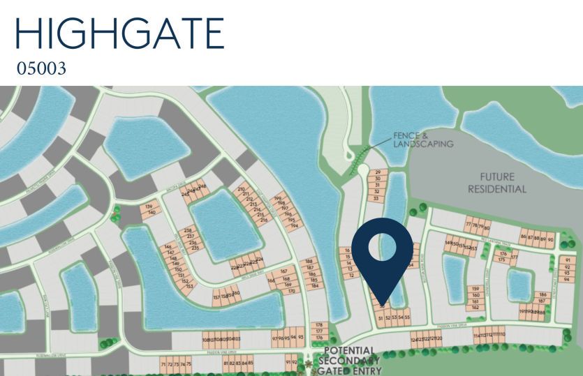 Location of this home within Hampton Lakes