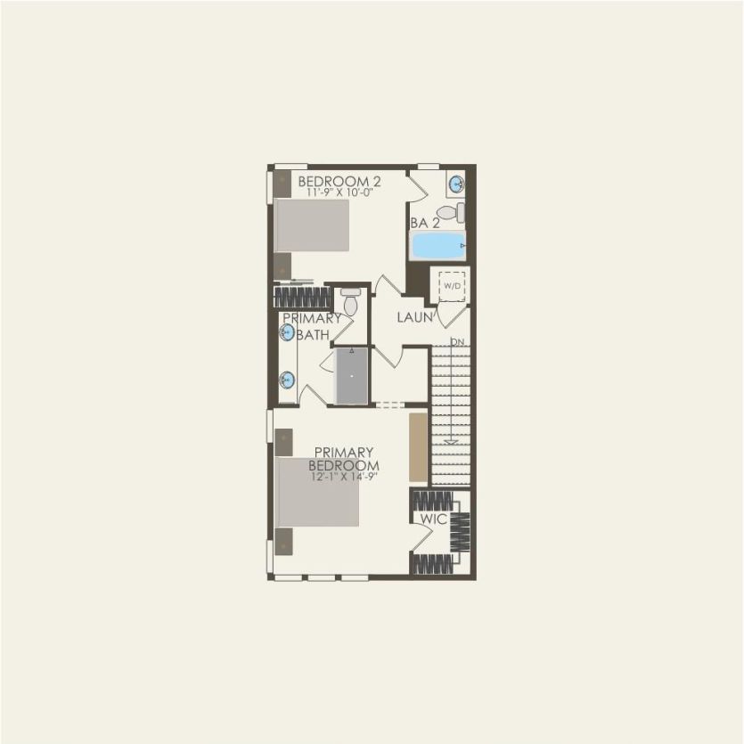 Fourth Floor 2 br / 2.5 ba
