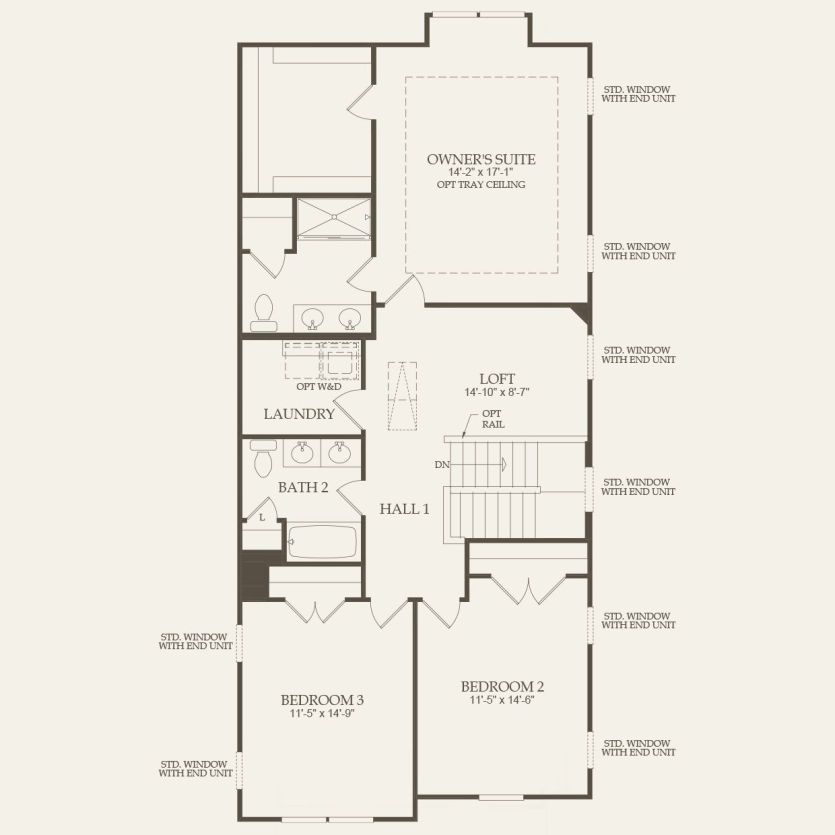 Second Floor 3 br / 2.5 ba