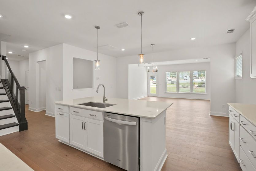 Spacious Kitchen with an Island