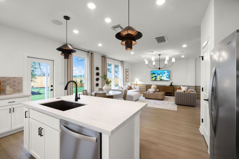 Kitchen Open to Gathering Space