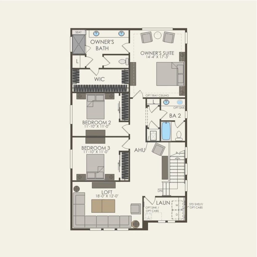 Second Floor 3 br / 2.5 ba