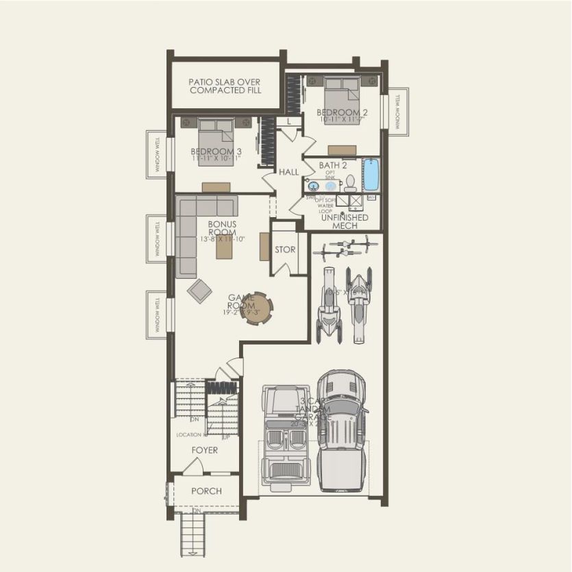 Second Floor 3 br / 2.5 ba
