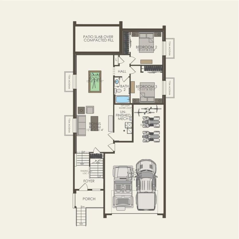 First Floor 3 br / 2.5 ba