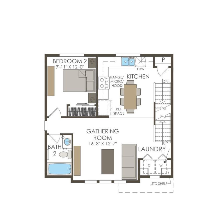 Second Floor 2 br / 2.5 ba