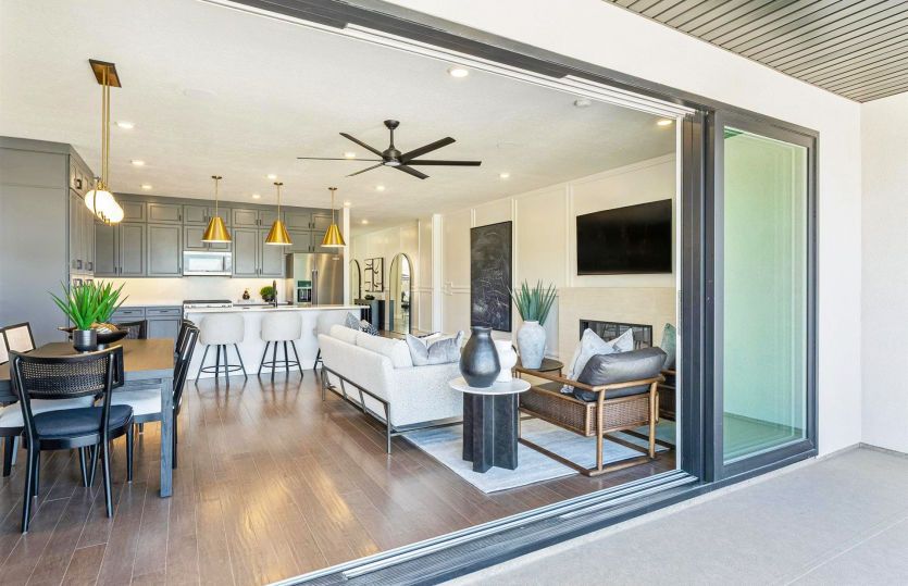 Multi-Panel Sliding Glass Door Option Available