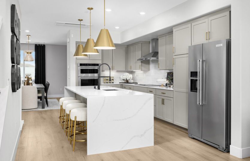 Sunlit kitchen with plenty of storage