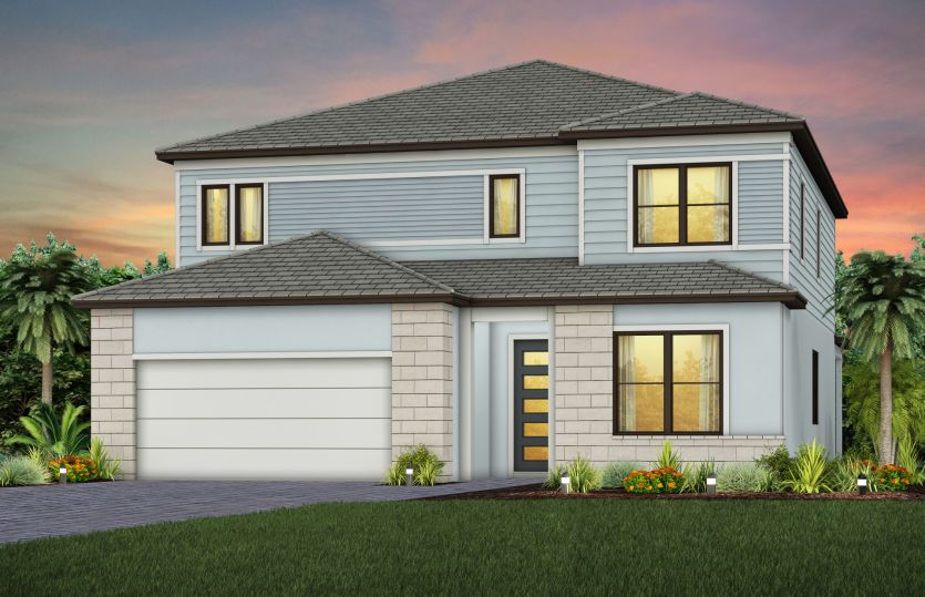 Exterior MD1 with stone an glass front