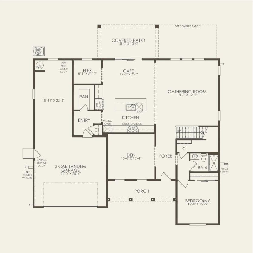 First Floor 6 br / 4 ba