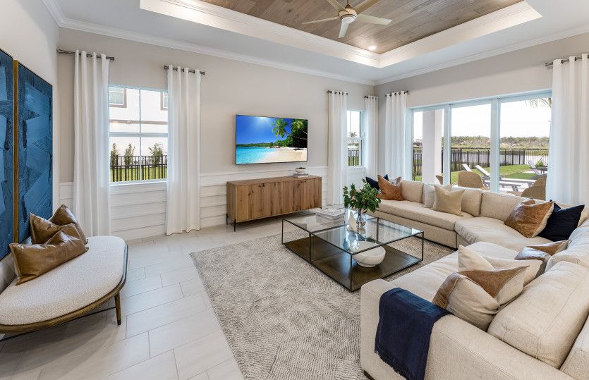 Gathering Room with Dropped Tray Ceiling