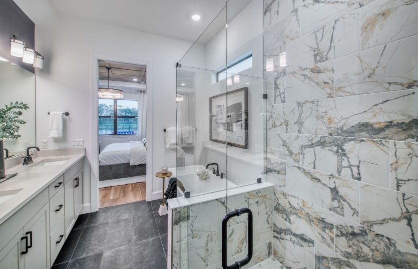 Owner's Bathroom with Walk-in Shower and Tub