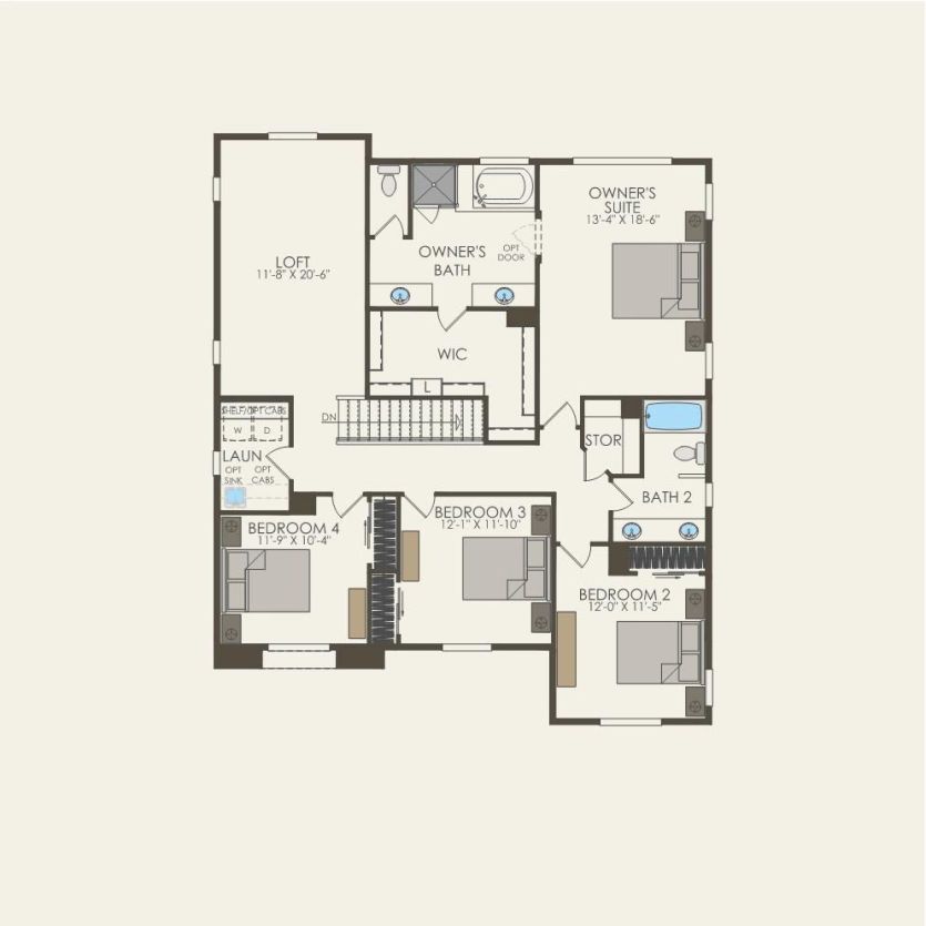 Second Floor 4 br / 3.5 ba