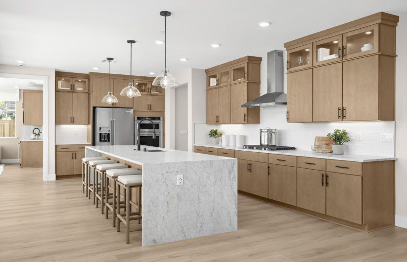 Spacious kitchen with ample storage and large central island