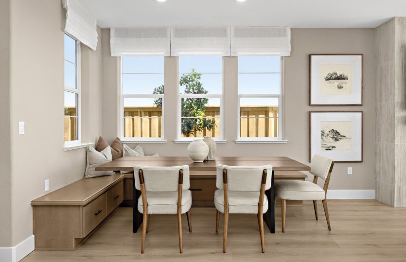 Built in cafe area off kitchen and gathering room