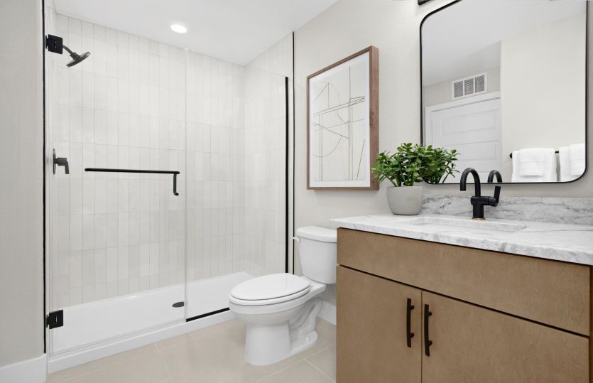 Guest suite bathroom with walk-in shower