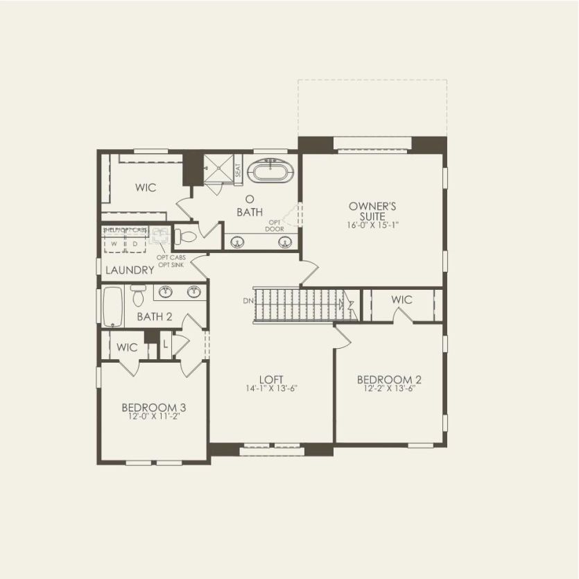 Second Floor 4 br / 3 ba
