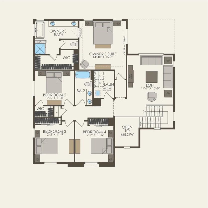 Second Floor 4 br / 2.5 ba