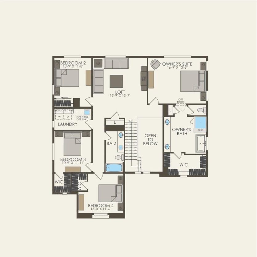 Second Floor 5 br / 3.5 ba