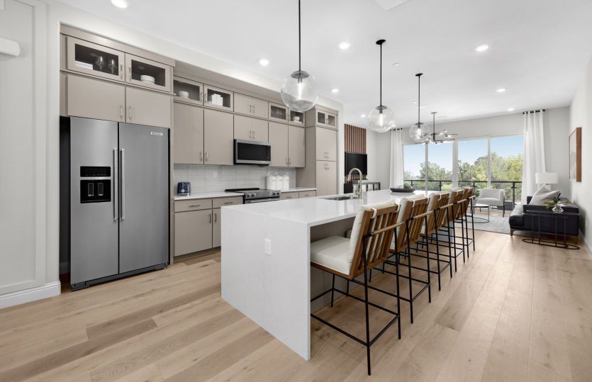 Kitchen open to gathering room