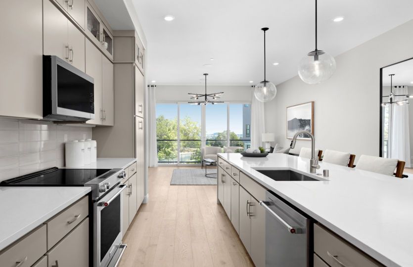 Kitchen open to gathering room