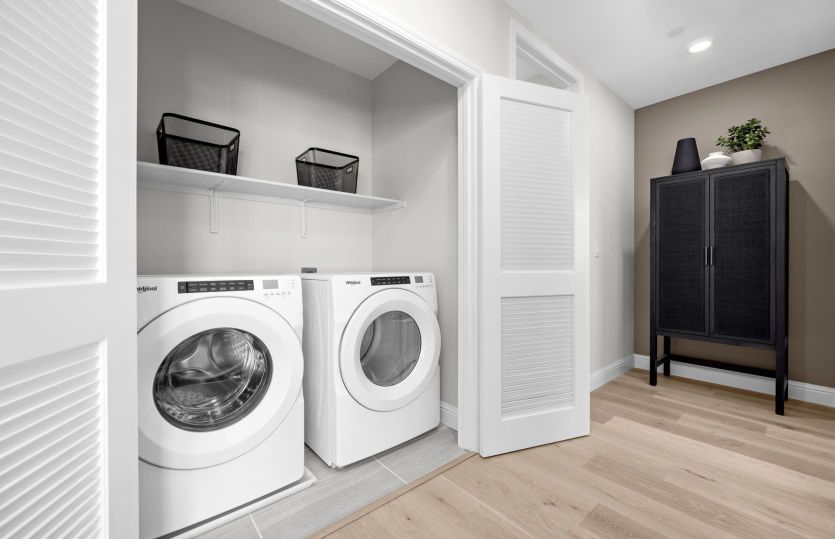 Conveniently located laundry area